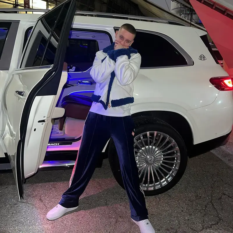 Aitch outfit in Casablanca and Nike, 2022