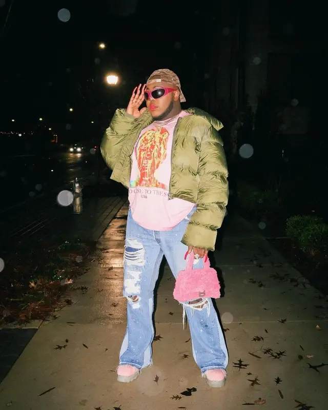 Saucy Santana outfit in Rick Owens, Givenchy, and Balenciaga, 2022