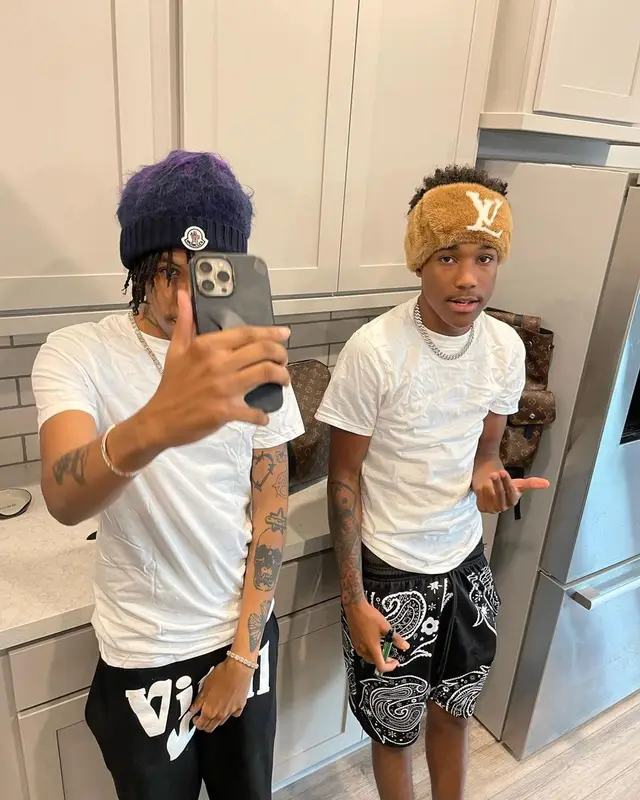 TSM Beeezy outfit in Glo Gang and Louis Vuitton, 2022