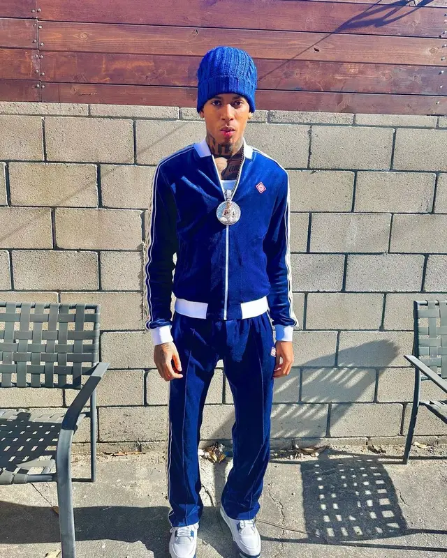 NLE Choppa outfit in Casablanca and Jordan, 2022
