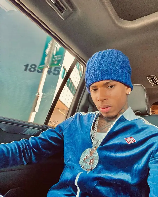 NLE Choppa outfit in Casablanca and Jordan, 2022