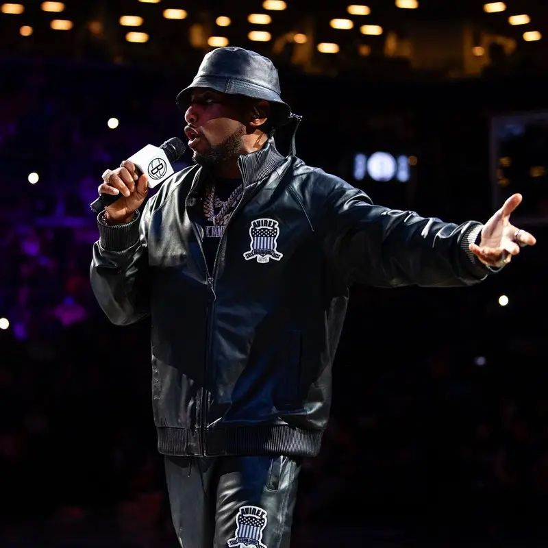 Fabolous outfit in Avirex and Loewe, 2022