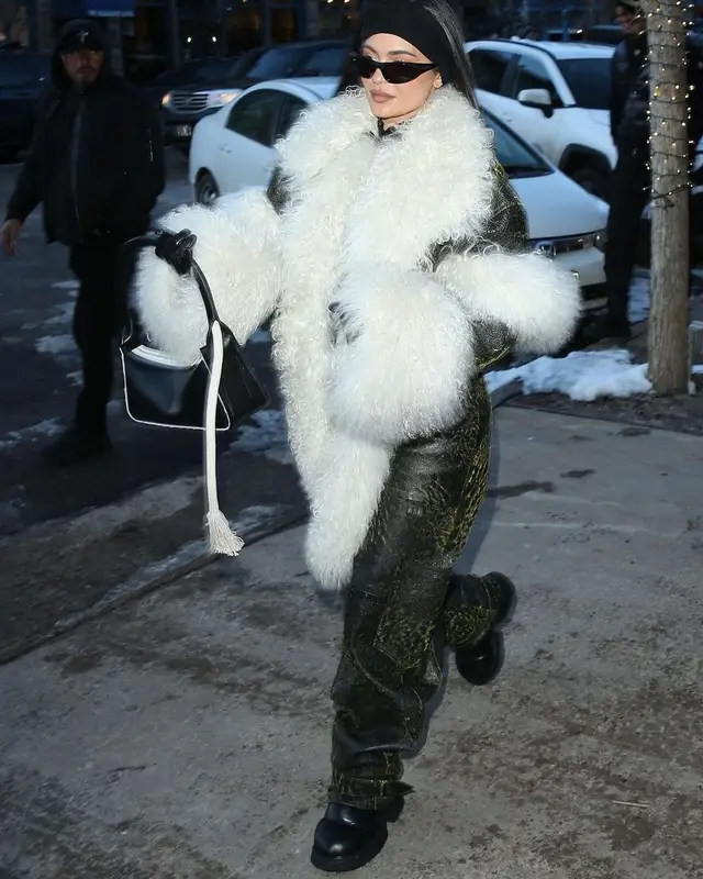 Kylie Jenner outfit in The Attico, Loewe, and Bottega Veneta, 2022