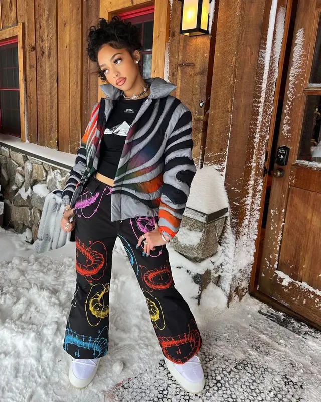 Jodie Woods outfit in ERL, MSFTSrep, and Moncler, 2022