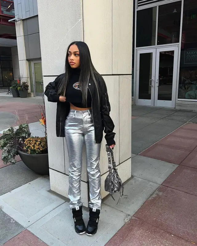 Jodie Woods outfit in Rick Owens, Diesel, and Balenciaga, 2022