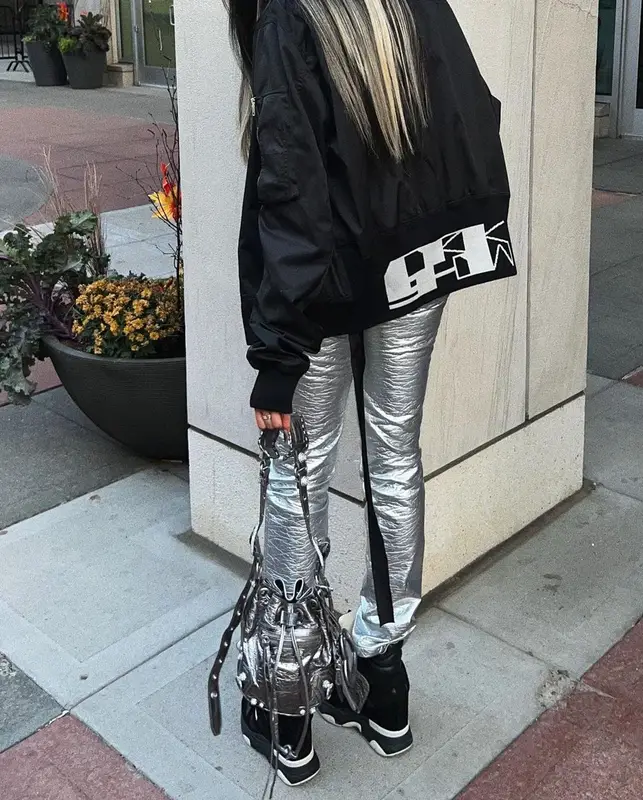 Jodie Woods outfit in Rick Owens, Diesel, and Balenciaga, 2022