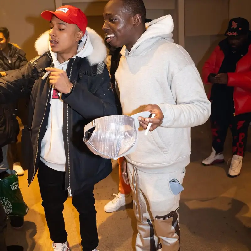 Bobby Shmurda outfit in Nike and Nahmias, 2022
