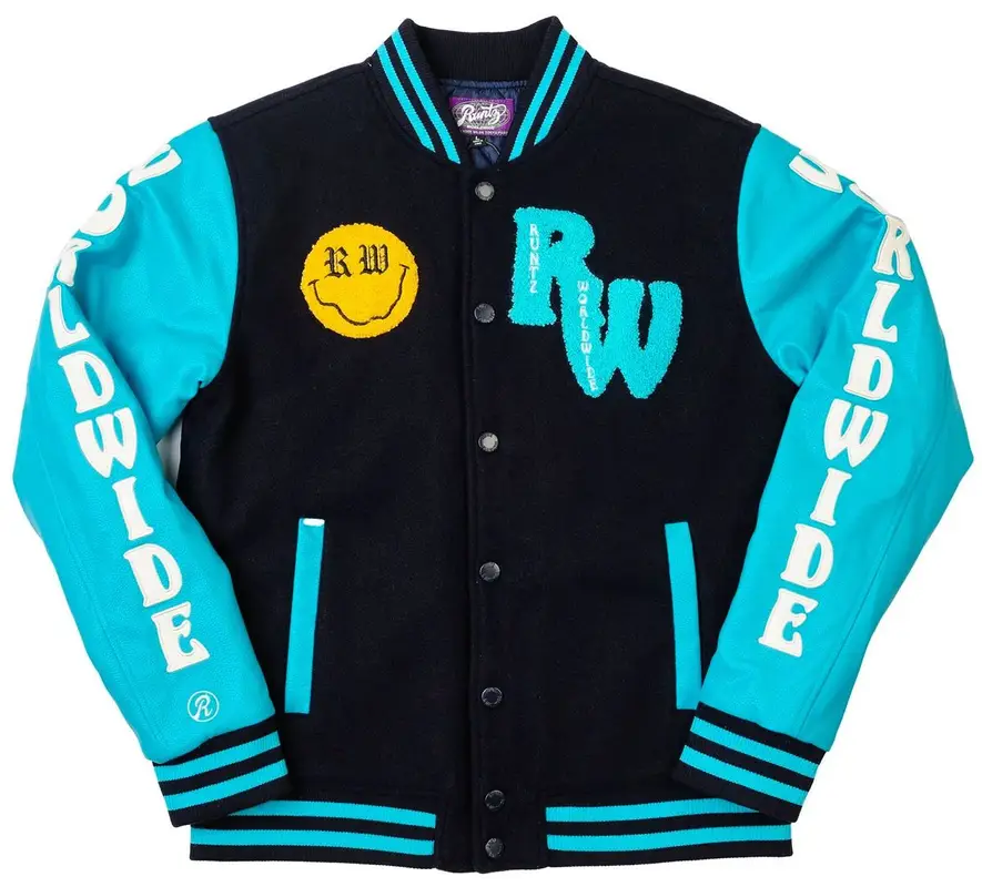 Runtz Runtz Winkz Navy Varsity Jacket $250