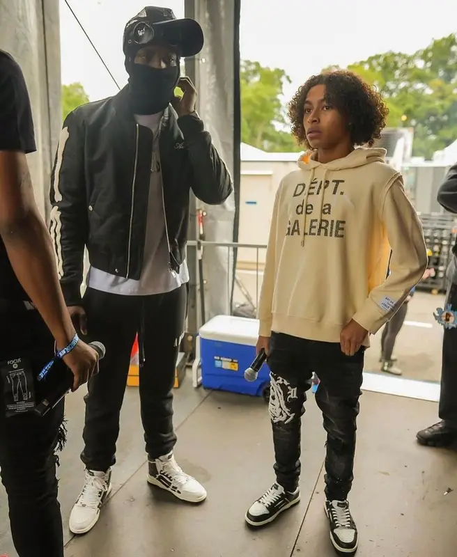DD Osama outfit in Lanvin, Amiri, and Gallery Dept., 2022