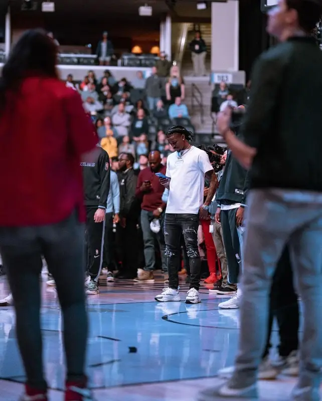 Ja Morant outfit in Dior and Amiri, 2022