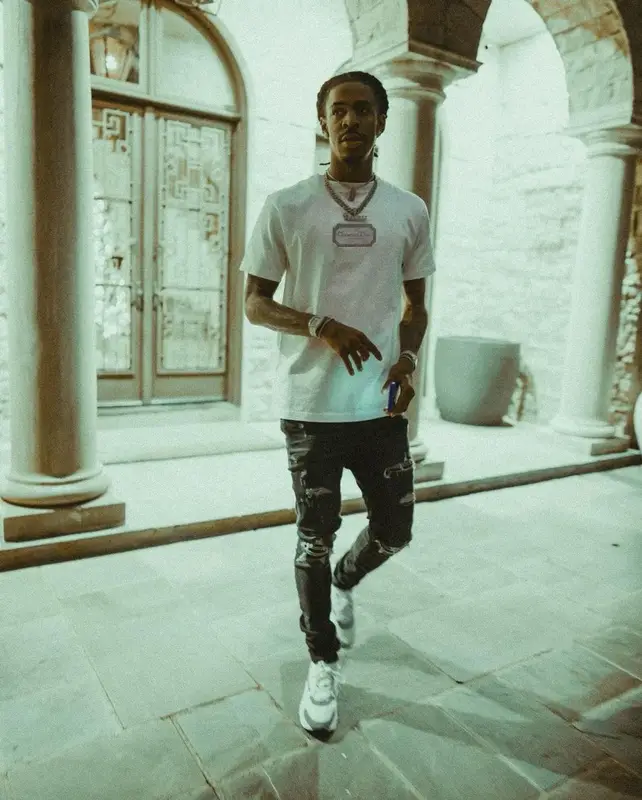 Ja Morant outfit in Dior and Amiri, 2022