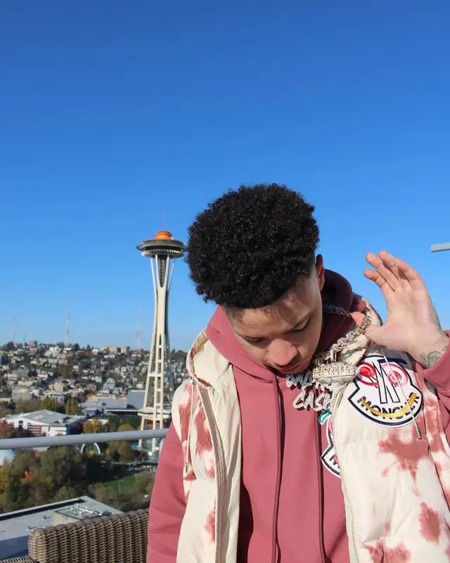 Lil Mosey outfit in Moncler, Amiri, and Nike, 2022