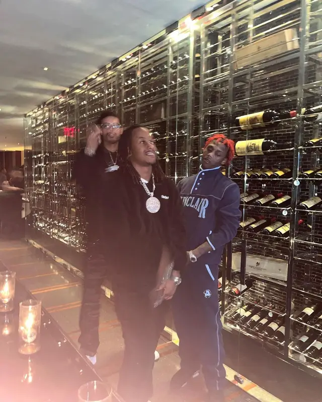 Rich The Kid outfit in Sinclair and Rick Owens, 2022