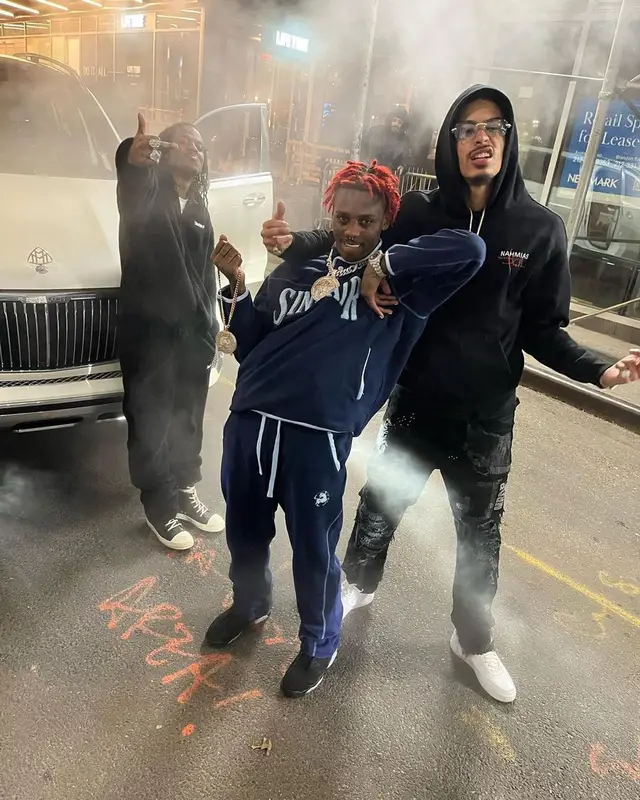 Rich The Kid outfit in Sinclair and Rick Owens, 2022