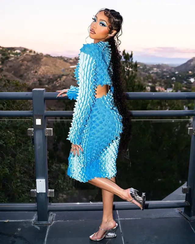 Jodie Woods outfit in Chet Lo and GCDS, 2022