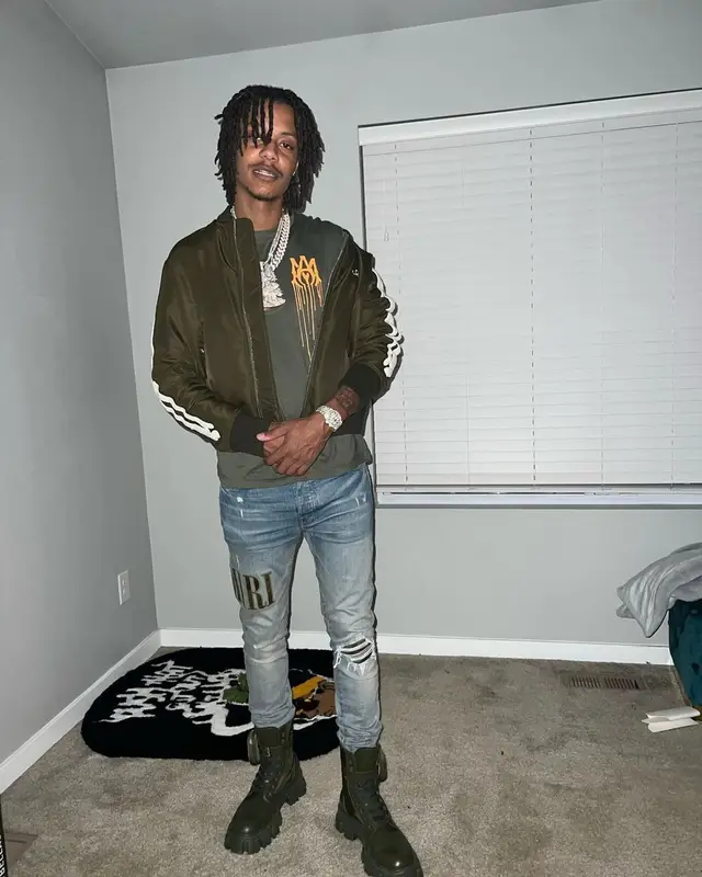 Skilla Baby outfit in Amiri and Prada, 2022