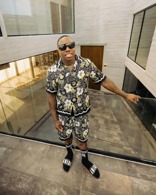BandMan Kevo outfit in Amiri and Louis Vuitton, 2022