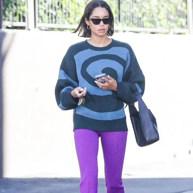 Laura Harrier outfit in One Teaspoon, Chanel, and Saint Laurent, 2022