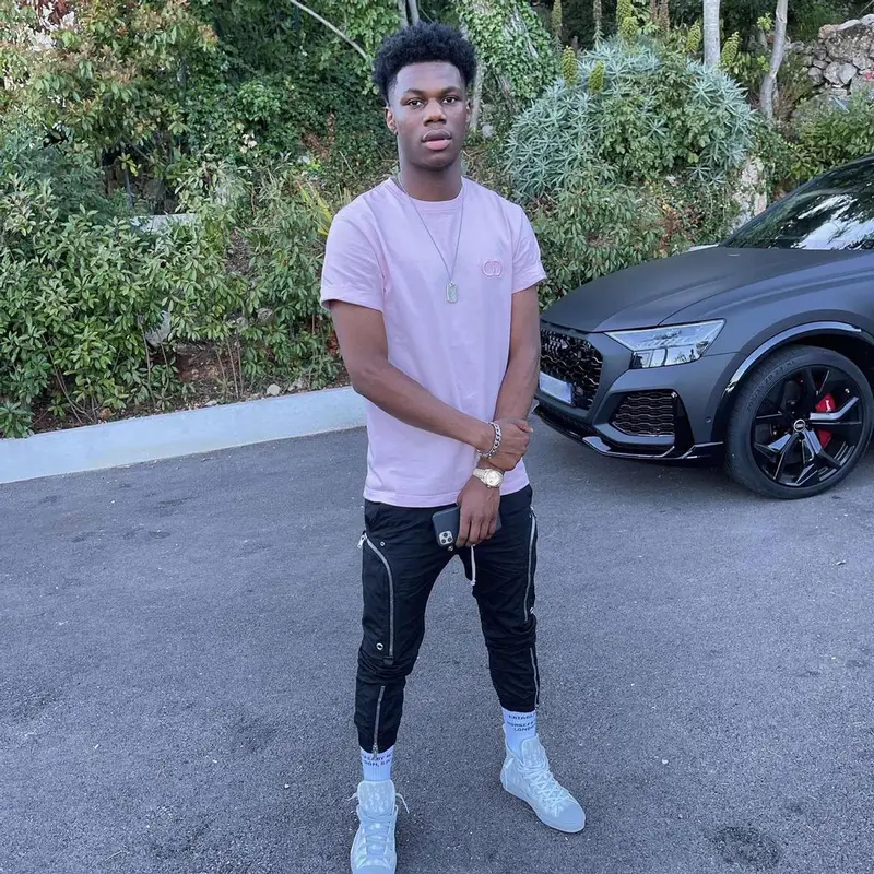 Aurelien Tchouameni outfit in Dior, Rick Owens, and Burberry, 2021