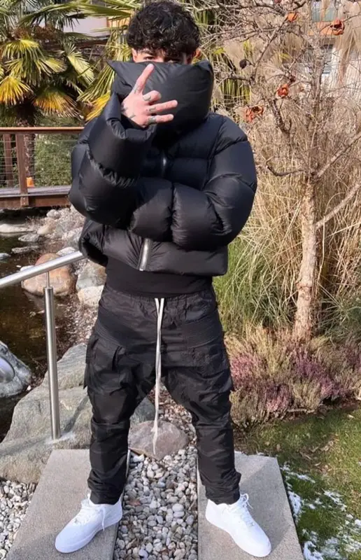 Tony Effe outfit in Rick Owens and Nike, 2022