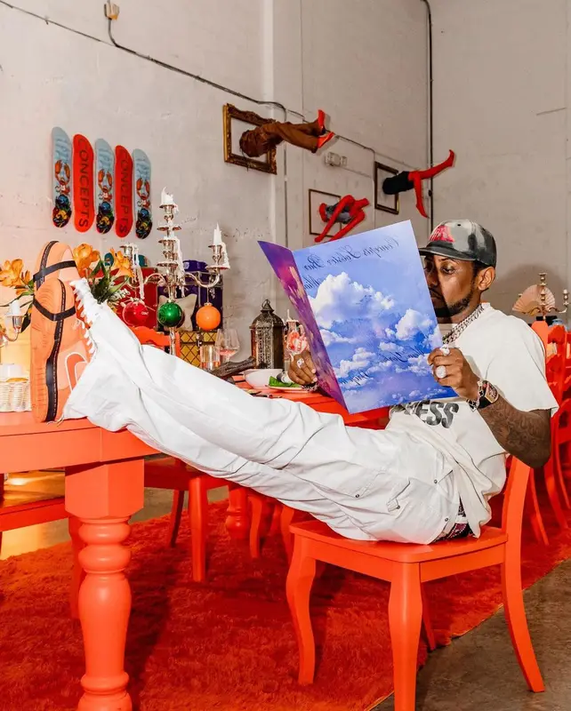 Fabolous outfit in Nike, Gallery Dept., and Concepts, 2022