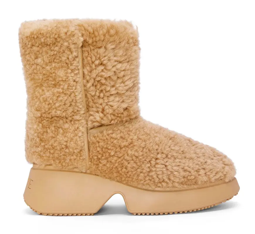 Loewe Wedge Shearling Boots $990