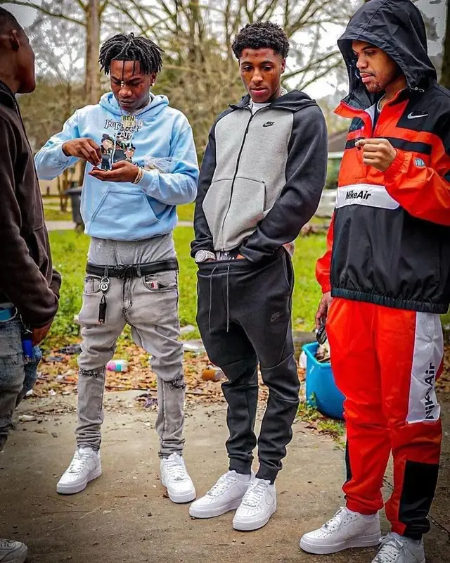 NBA YoungBoy outfit in Nike, 2022