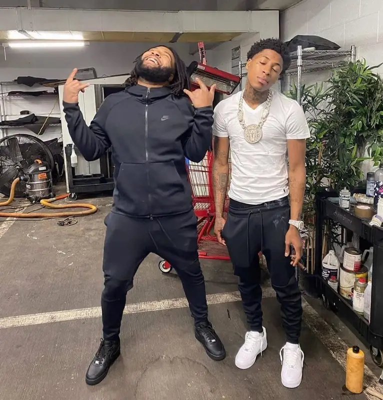 NBA YoungBoy outfit in Ralph Lauren and Nike, 2022