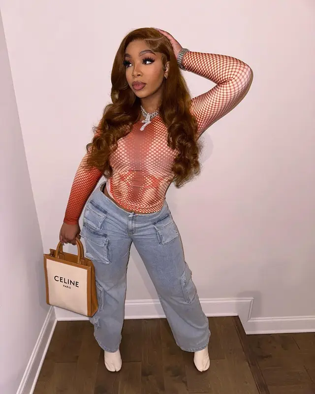 LightSkinKeisha outfit in Maison Margiela and Celine, 2022