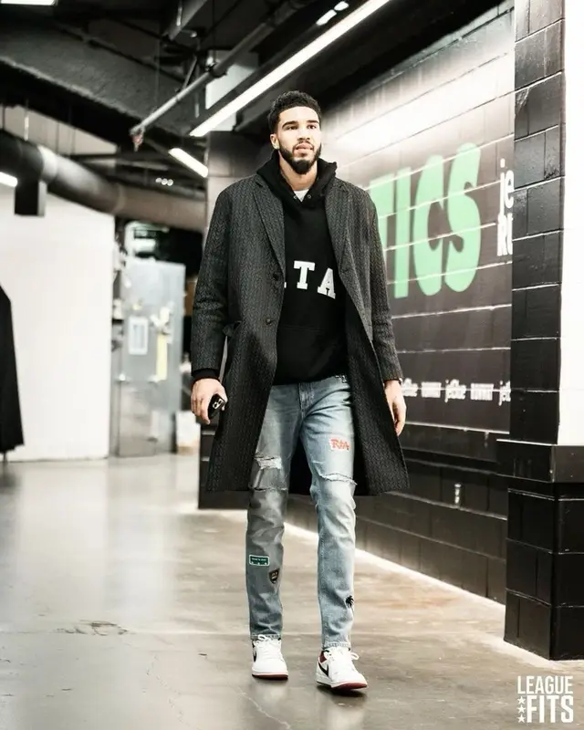 Jayson Tatum outfit in Valentino, Rta, and Nike, 2022