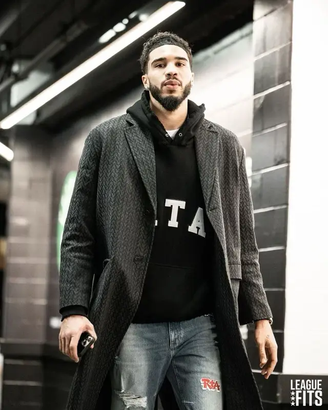 Jayson Tatum outfit in Valentino, Rta, and Nike, 2022