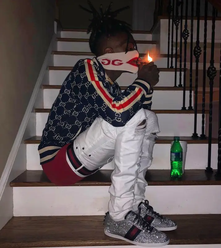 JayDaYoungan outfit in Gucci, 2018