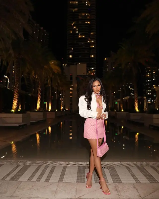 Bia outfit in Gucci, Palace, and Amina Muaddi, 2022