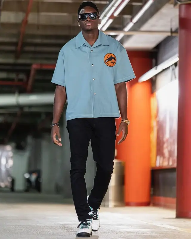 Victor Olapido outfit in Just Don, Amiri, and Celine, 2022