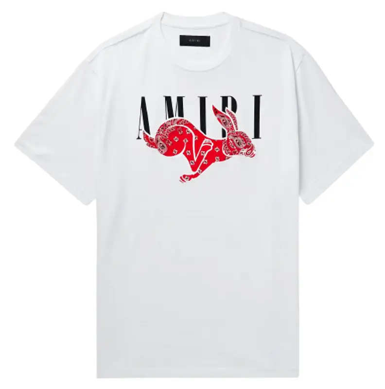 Amiri Logo-Print Cotton-Jersey White T-Shirt $450