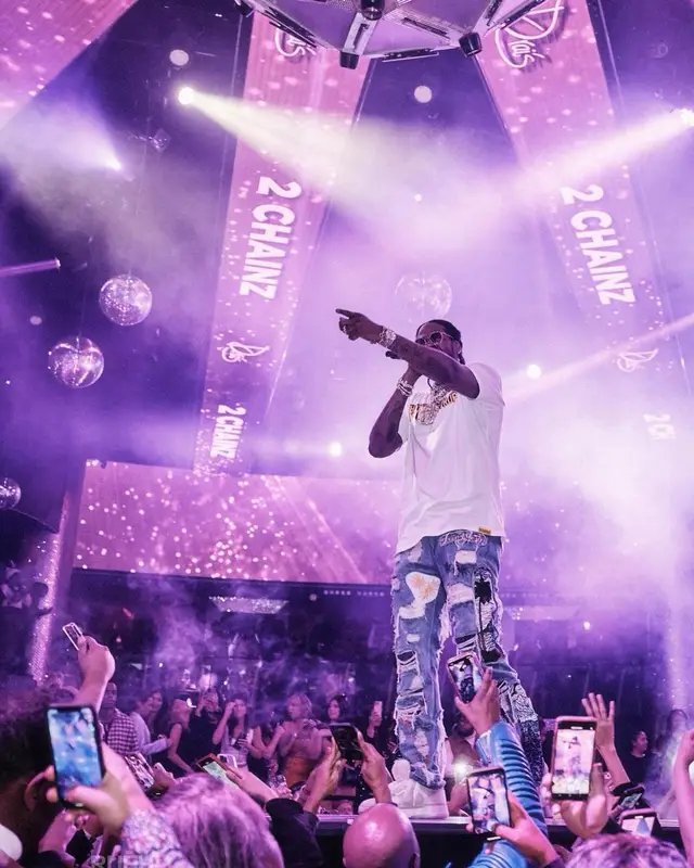 2 Chainz outfit in Bottega Veneta, Awful Lot of Cough Syrup, and Goyard, 2022