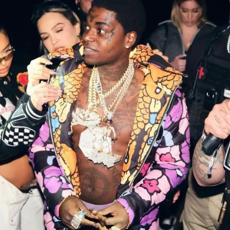 Kodak Black outfit in Chris Pyrate and Amiri, 2022