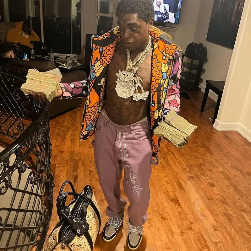 Kodak Black outfit in Chris Pyrate and Amiri, 2022