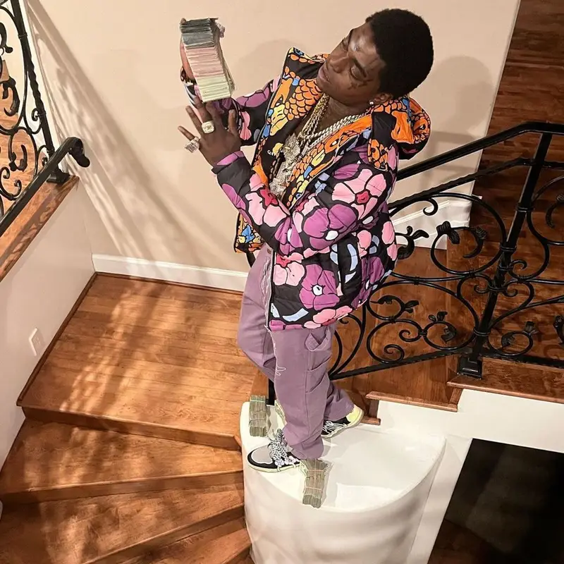 Kodak Black outfit in Chris Pyrate and Amiri, 2022