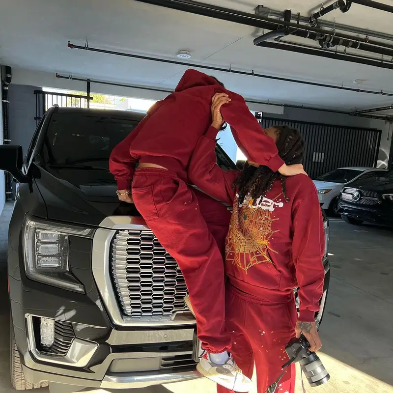 Coi Leray outfit in Spider Worldwide, Nike, and Travis Scott Merch, 2022