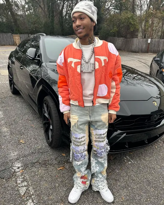 Lil Meech outfit in Who Decides War, Nike, and Vertabrae, 2022