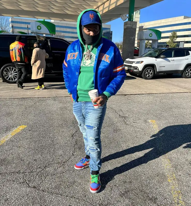 Peezy outfit in Kith, Amiri, and New Era, 2022