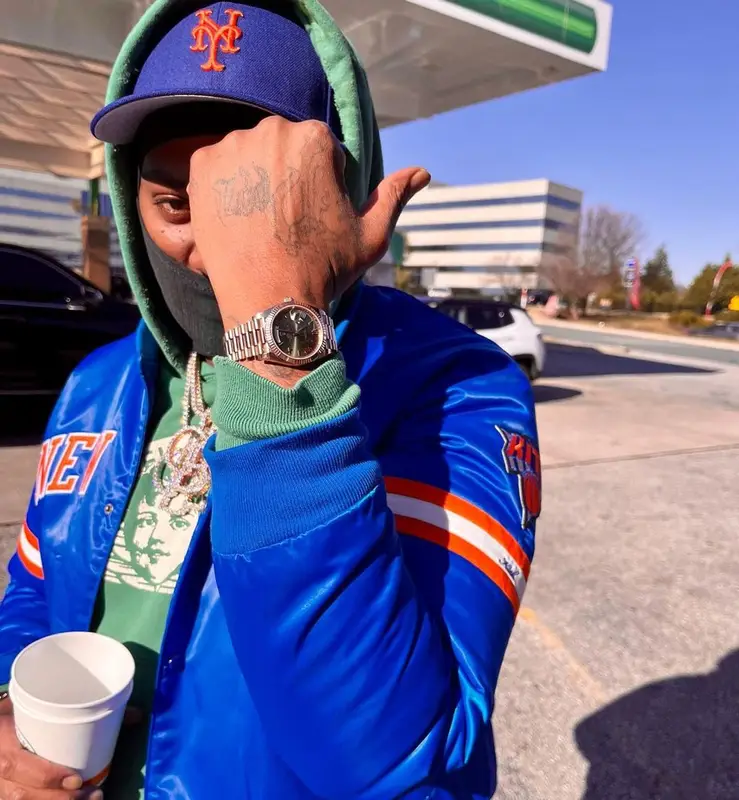 Peezy outfit in Kith, Amiri, and New Era, 2022
