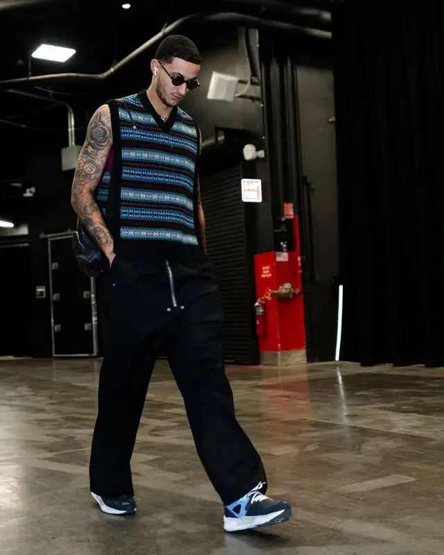 Kyle Kuzma outfit in Takahiro Miyashita, Rick Owens, and Puma, 2022