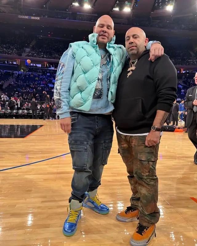 Fat Joe outfit in Bottega Veneta, Who Decides War, and Jordan, 2022