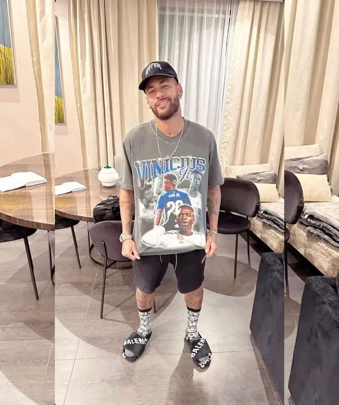 Neymar outfit in Aged, Approve, and Balenciaga, 2022