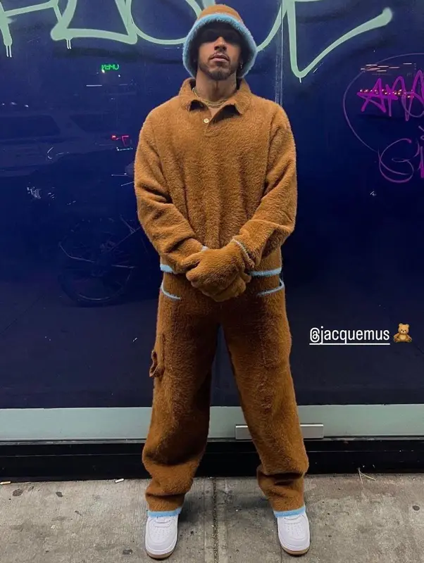 Lewis Hamilton outfit in Nike and Jacquemus, 2022