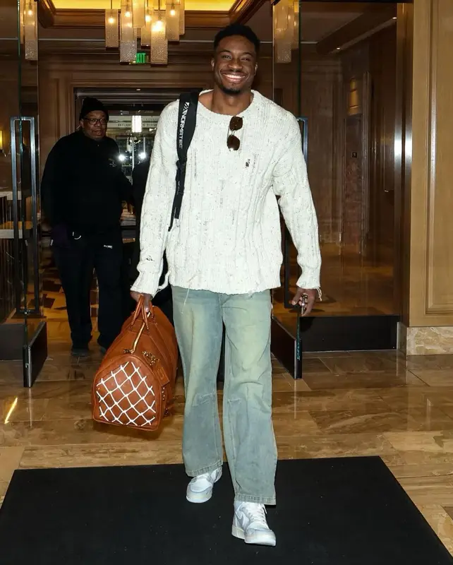 Thanasis Antetokounmpo outfit in Jaded London, Louis Vuitton, and NBA, 2022