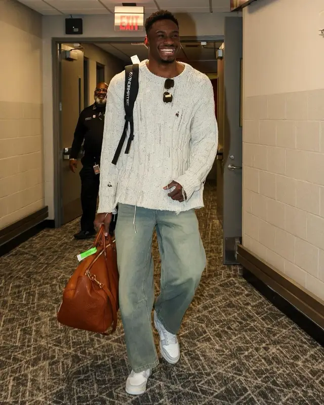 Thanasis Antetokounmpo outfit in Jaded London, Louis Vuitton, and NBA, 2022