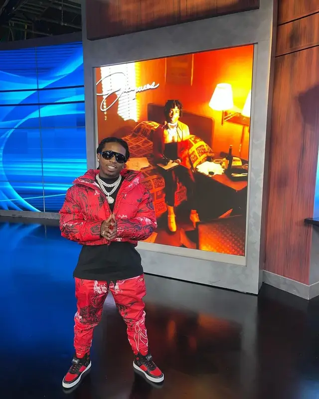 Jacquees outfit in Reebok, Celine, and Pyer Moss, 2022